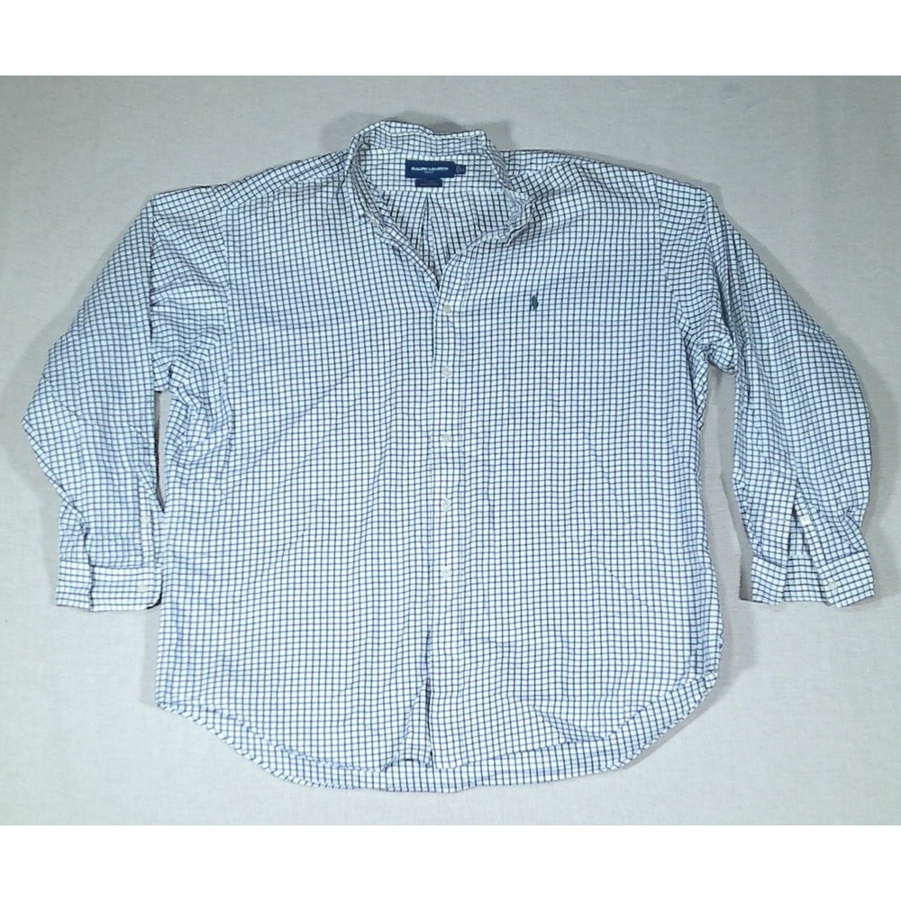 Ralph Lauren Golf Tilden 100% Cotton‎ Men's Shirt Purple And Green Stripes XL